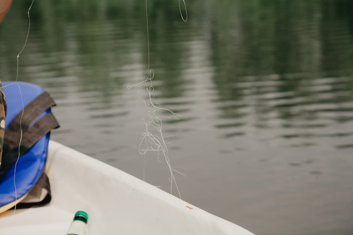 Fishing Line Tangled On Itself